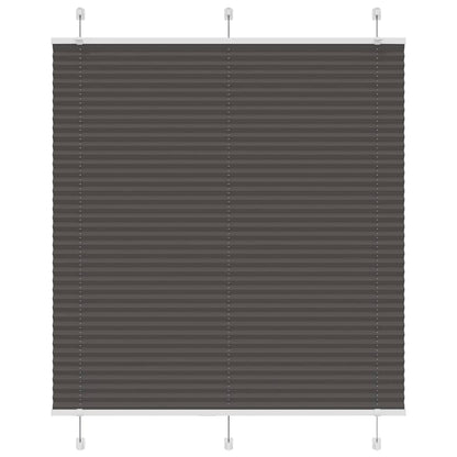 Pleated Blind Black 120x100 cm Fabric Width 119.4 cm Polyester