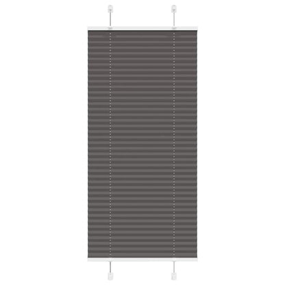 Pleated Blind Black 60x150 cm Fabric Width 59.4 cm Polyester