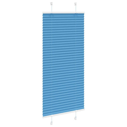 Pleated Blind Blue 60x100 cm Fabric Width 59.4 cm Polyester