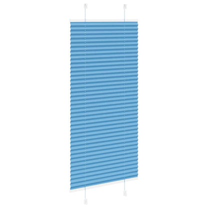 Pleated Blind Blue 60x100 cm Fabric Width 59.4 cm Polyester