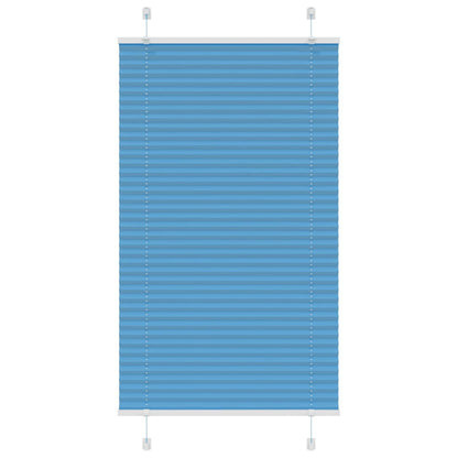 Pleated Blind Blue 75x100 cm Fabric Width 74.4 cm Polyester