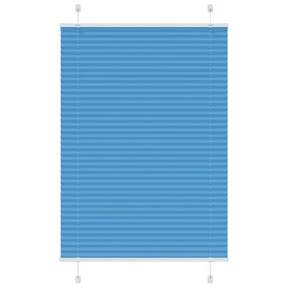 Pleated Blind Blue 75x100 cm Fabric Width 74.4 cm Polyester