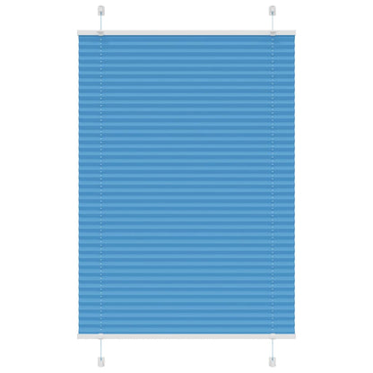 Pleated Blind Blue 85x150 cm Fabric Width 84.4 cm Polyester