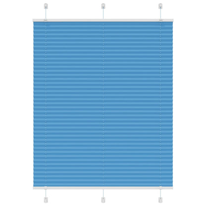 Pleated Blind Blue 105x150 cm Fabric Width 104.4 cm Polyester