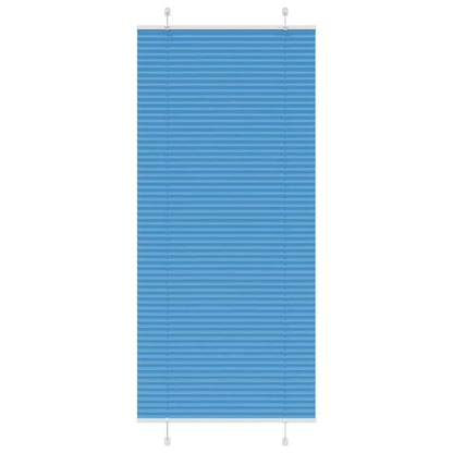 Pleated Blind Blue 100x200 cm Fabric Width 99.4 cm Polyester