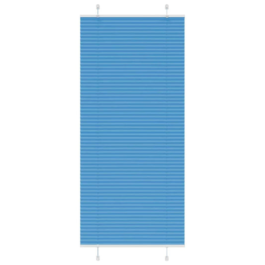 Pleated Blind Blue 100x200 cm Fabric Width 99.4 cm Polyester