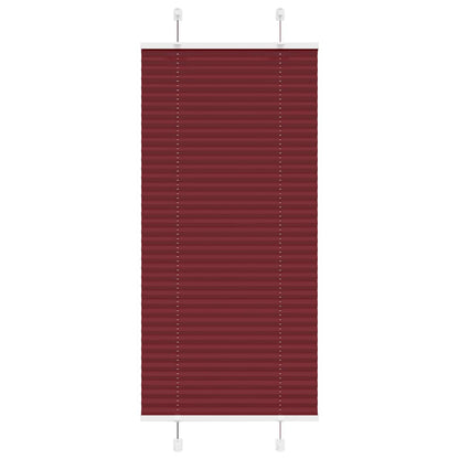 Pleated Blind Bordeaux Red 65x100 cm Fabric Width 64.4 cm Polyester