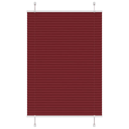 Pleated Blind Bordeaux Red 90x100 cm Fabric Width 89.4 cm Polyester