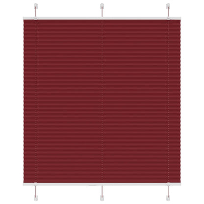 Pleated Blind Bordeaux Red 115x100 cm Fabric Width 114.4 cm Polyester
