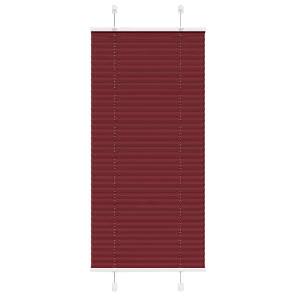 Pleated Blind Bordeaux Red 55x150 cm Fabric Width 54.4 cm Polyester