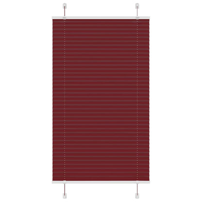 Pleated Blind Bordeaux Red 80x150 cm Fabric Width 79.4 cm Polyester
