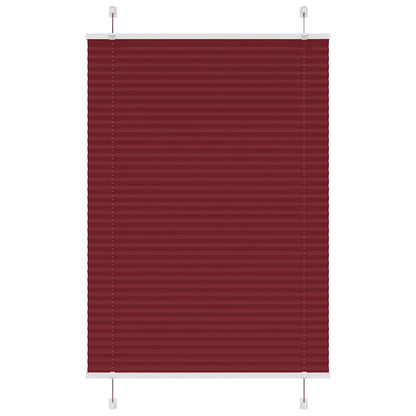 Pleated Blind Bordeaux Red 100x150 cm Fabric Width 99.4 cm Polyester