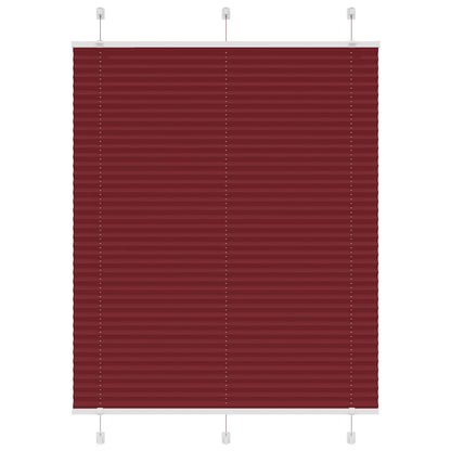 Pleated Blind Bordeaux Red 105x150 cm Fabric Width 104.4 cm Polyester