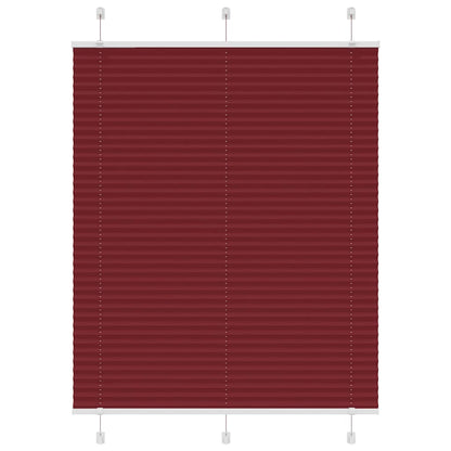Pleated Blind Bordeaux Red 110x150 cm Fabric Width 109.4 cm Polyester