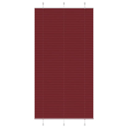 Pleated Blind Bordeaux Red 105x200 cm Fabric Width 104.4 cm Polyester