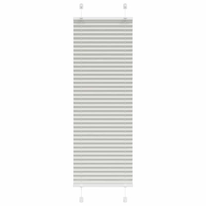 Pleated Blind Light Grey 45x100 cm Fabric Width 44.4 cm Polyester