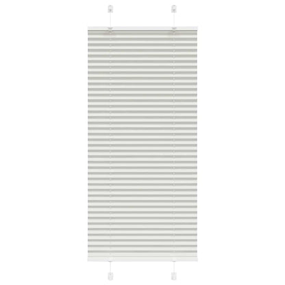 Pleated Blind Light Grey 65x150 cm Fabric Width 64.4 cm Polyester