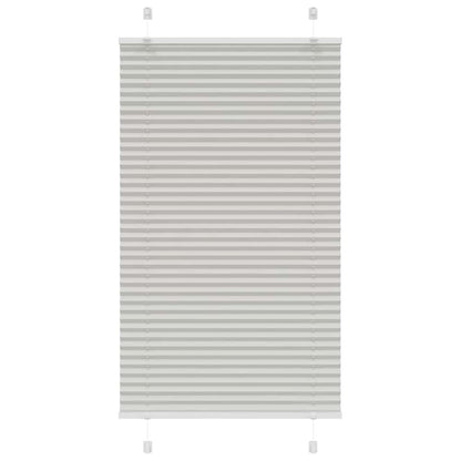 Pleated Blind Light Grey 75x150 cm Fabric Width 74.4 cm Polyester