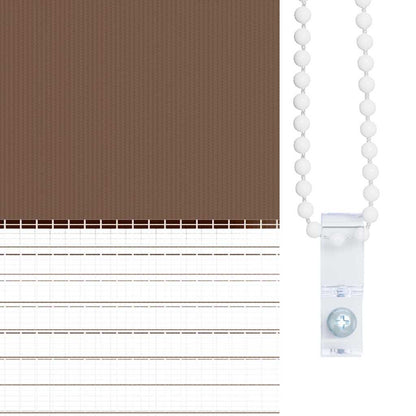 Pleated Blind Light Grey 75x150 cm Fabric Width 74.4 cm Polyester