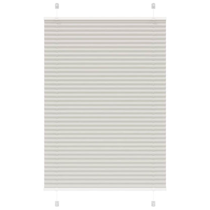 Pleated Blind Light Grey 85x150 cm Fabric Width 84.4 cm Polyester