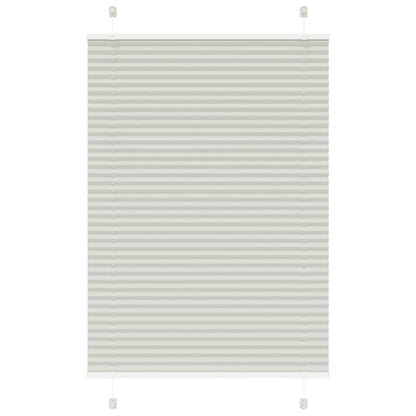 Pleated Blind Light Grey 100x150 cm Fabric Width 99.4 cm Polyester