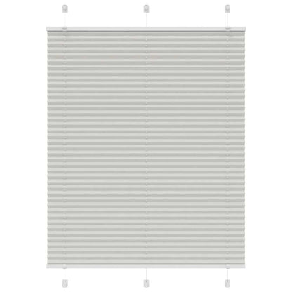 Pleated Blind Light Grey 110x150 cm Fabric Width 109.4 cm Polyester