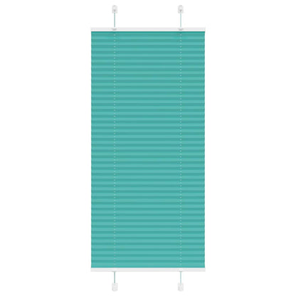 Pleated Blind Petrol Green 60x100 cm Fabric Width 59.4 cm Polyester