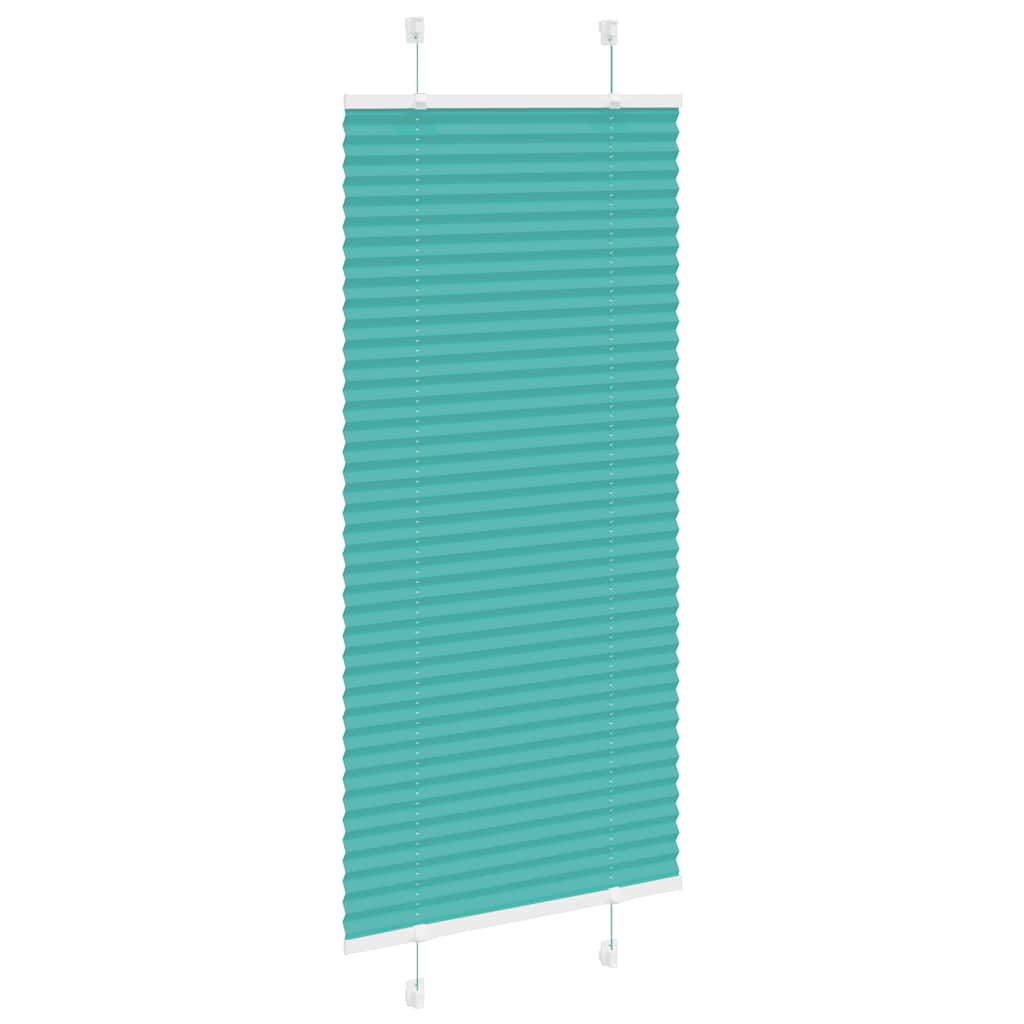 Pleated Blind Petrol Green 65x100 cm Fabric Width 64.4 cm Polyester