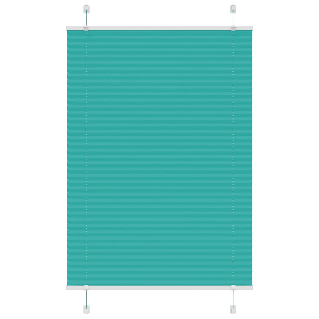 Pleated Blind Petrol Green 90x100 cm Fabric Width 89.4 cm Polyester