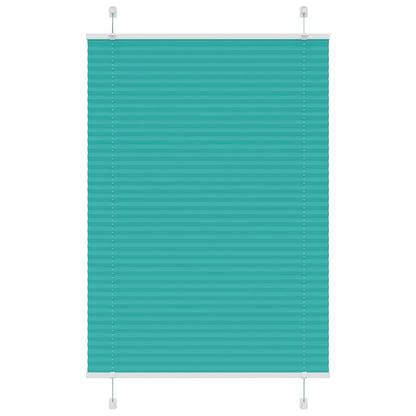Pleated Blind Petrol Green 90x100 cm Fabric Width 89.4 cm Polyester