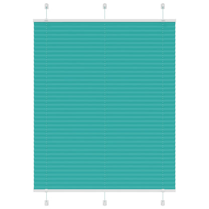 Pleated Blind Petrol Green 110x100 cm Fabric Width 109.4 cm Polyester