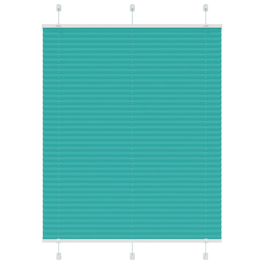 Pleated Blind Petrol Green 110x100 cm Fabric Width 109.4 cm Polyester