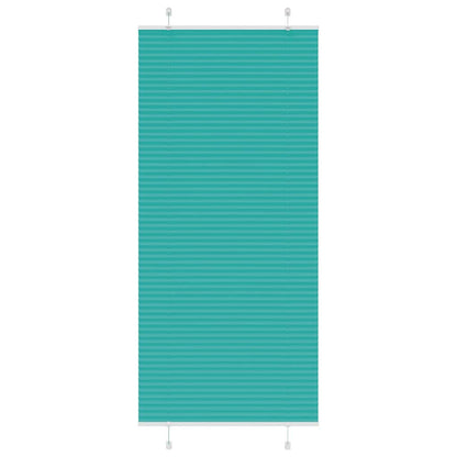 Pleated Blind Petrol Green 85x200 cm Fabric Width 84.4 cm Polyester