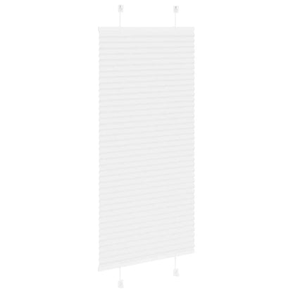 Pleated Blind White 60x100 cm Fabric Width 59.4 cm Polyester