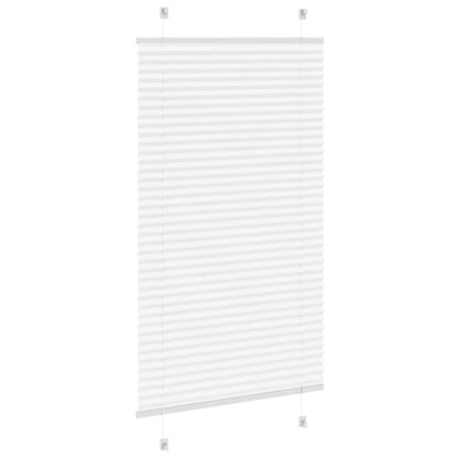 Pleated Blind White 75x100 cm Fabric Width 74.4 cm Polyester