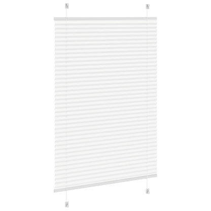 Pleated Blind White 85x100 cm Fabric Width 84.4 cm Polyester