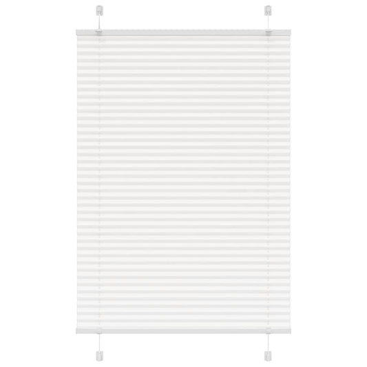 Pleated Blind White 95x100 cm Fabric Width 94.4 cm Polyester
