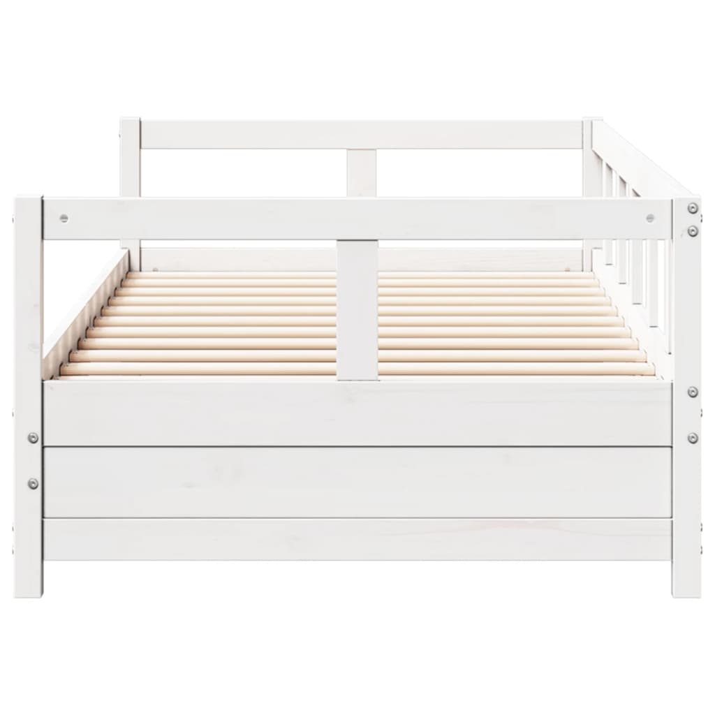 Daybed without Mattress White 80x200 cm Solid Wood Pine