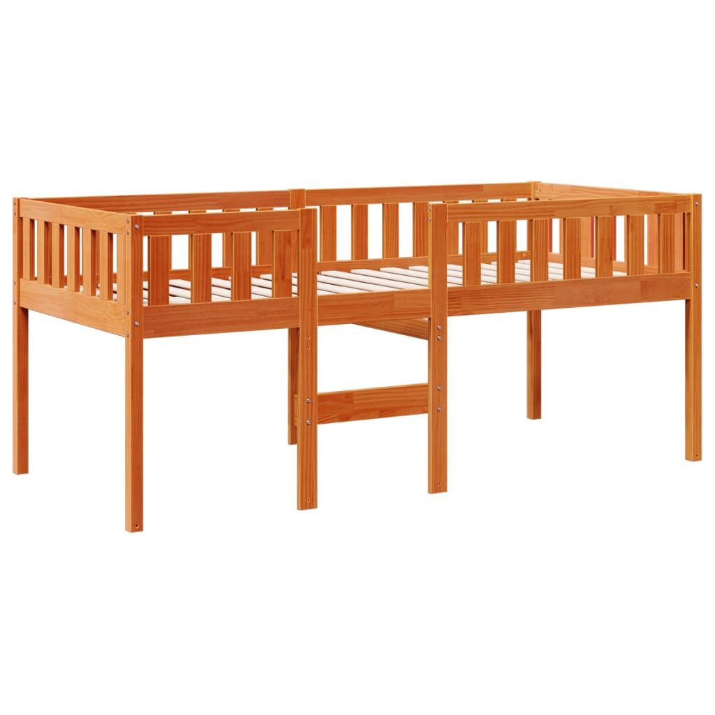 Children's Bed without Mattress Wax Brown 75x190 cm Solid Wood Pine