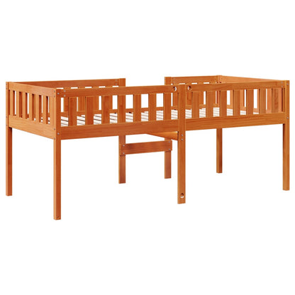 Children's Bed without Mattress Wax Brown 75x190 cm Solid Wood Pine