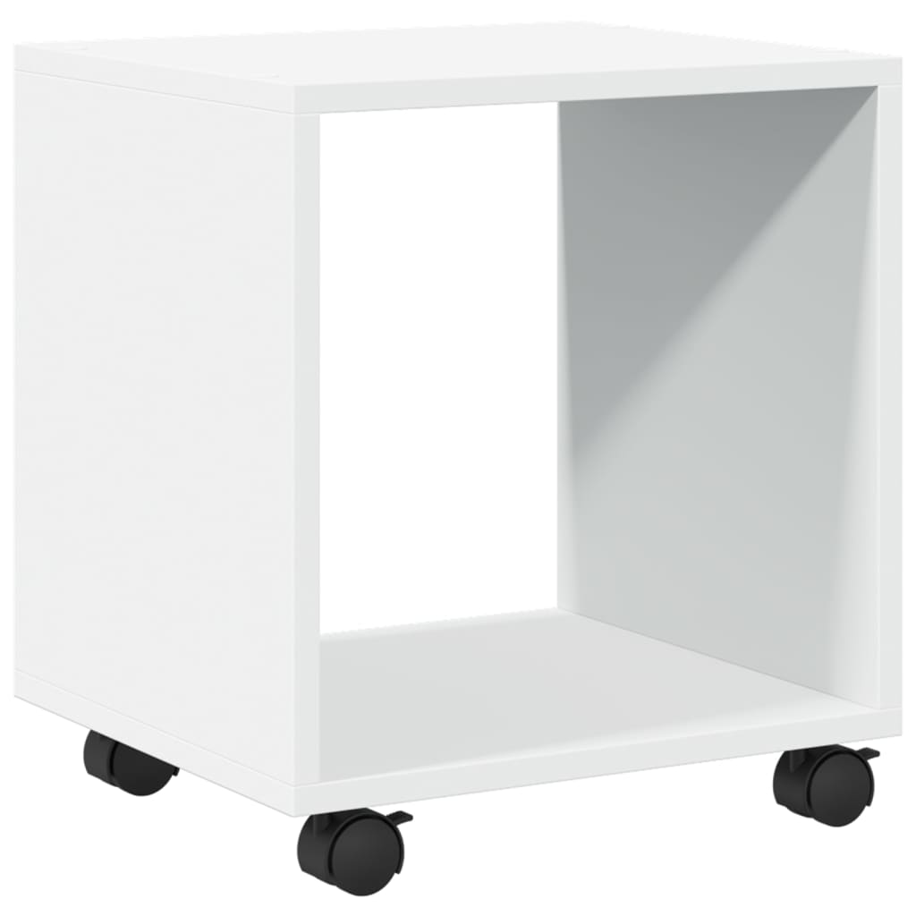 vidaXL Rolling Cabinet White 37x33x42.5 cm Engineered Wood