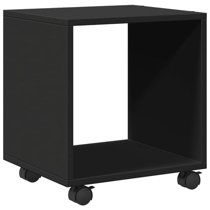 vidaXL Rolling Cabinet Black 37x33x42.5 cm Engineered Wood