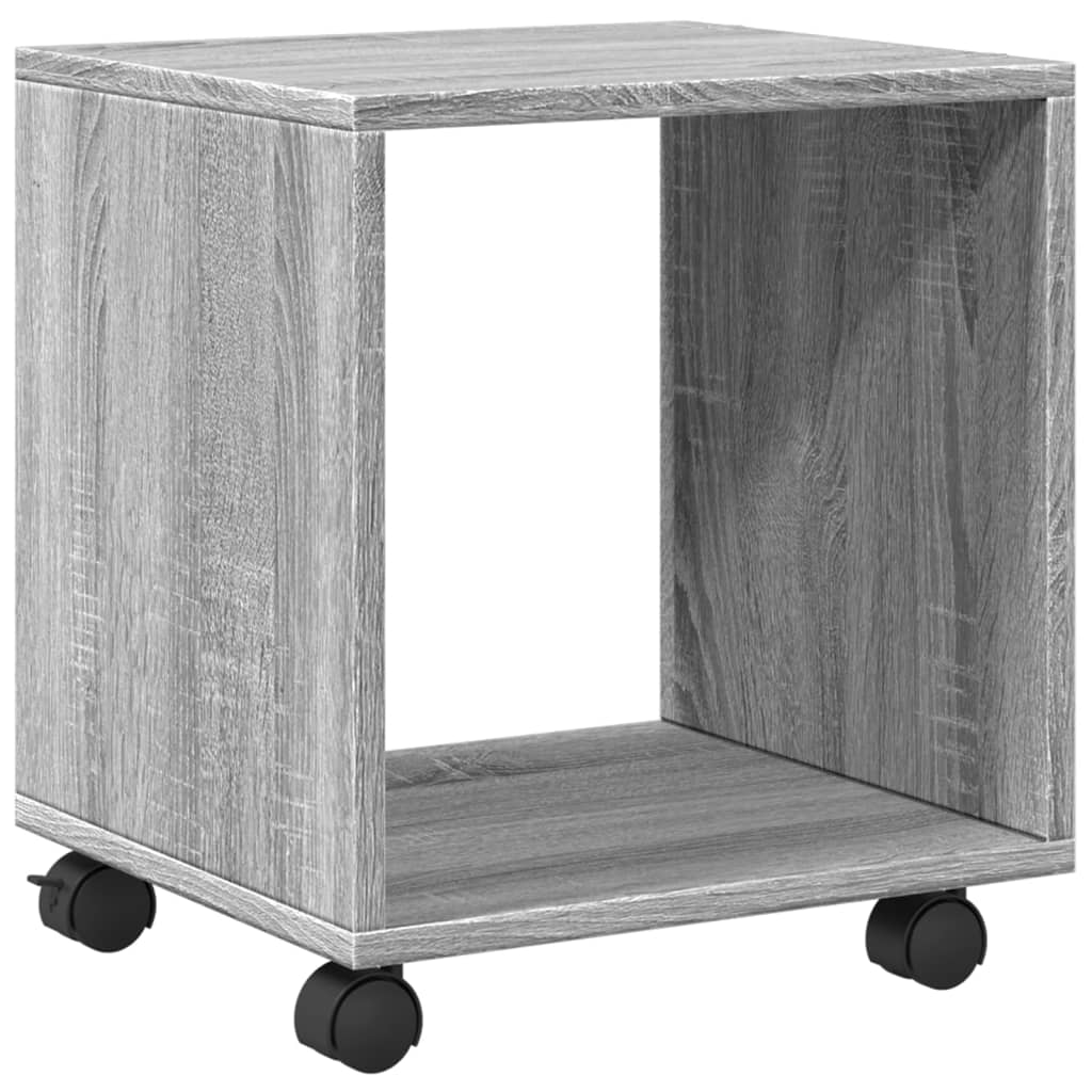 vidaXL Rolling Cabinet Grey Sonoma 37x33x42.5 cm Engineered Wood