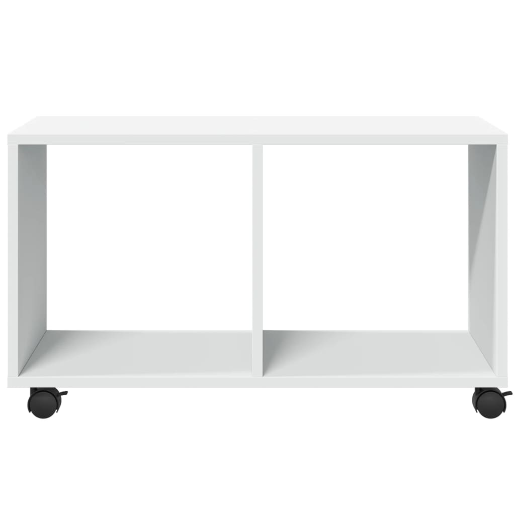 vidaXL Rolling Cabinet White 72x33x42.5 cm Engineered Wood