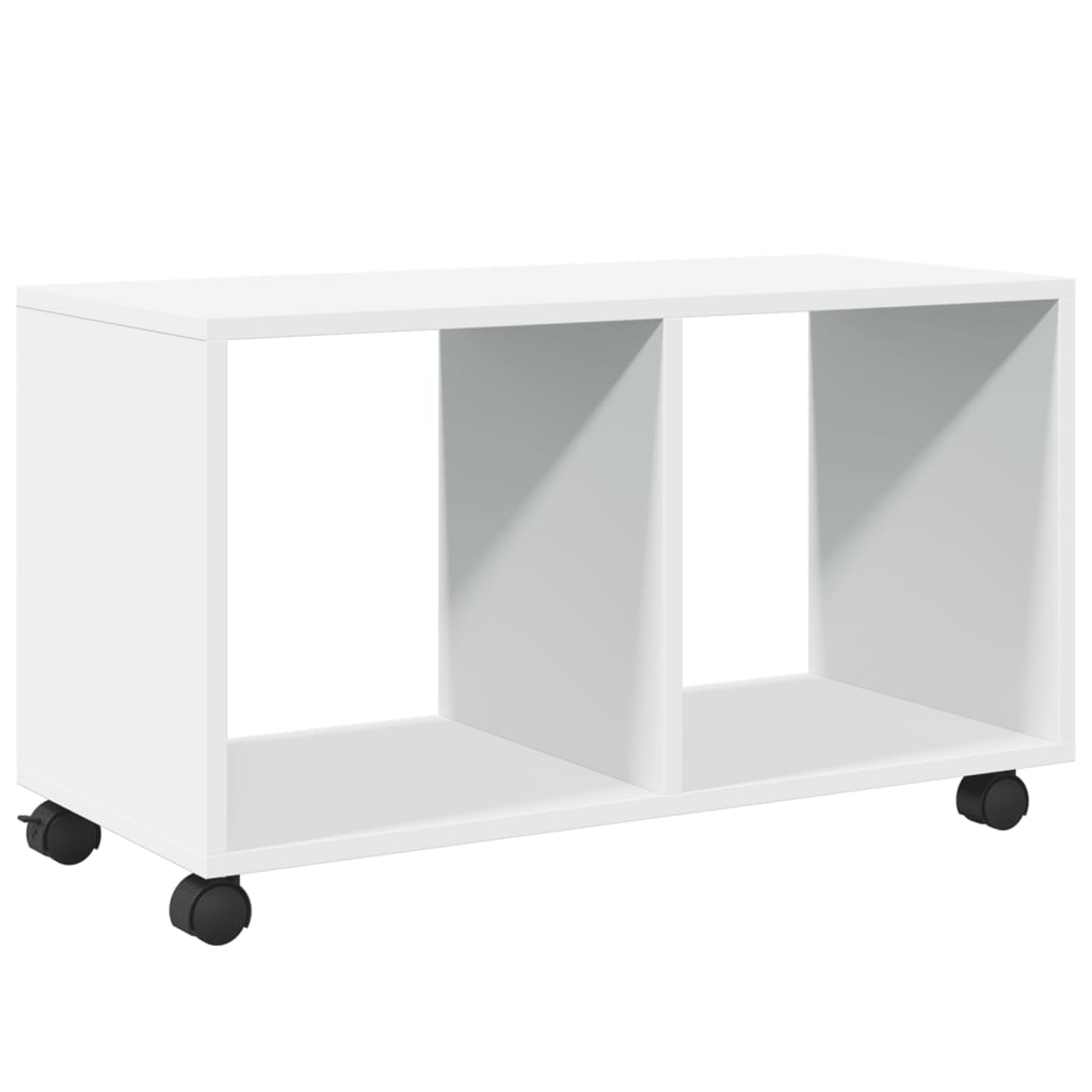 vidaXL Rolling Cabinet White 72x33x42.5 cm Engineered Wood