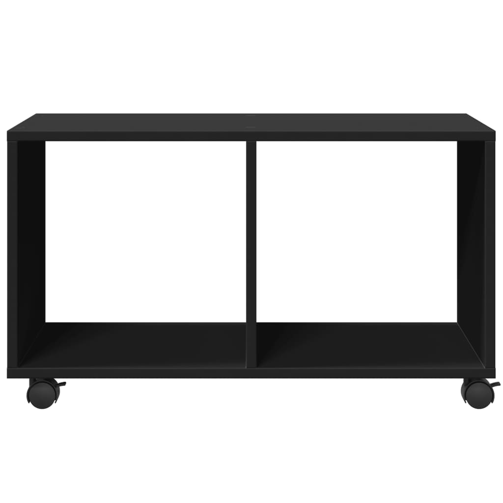 vidaXL Rolling Cabinet Black 72x33x42.5 cm Engineered Wood