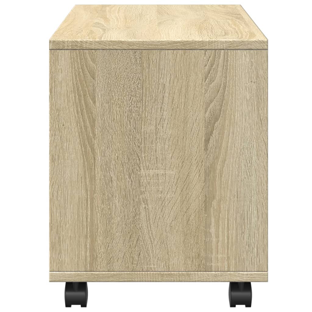 vidaXL Rolling Cabinet Sonoma Oak 72x33x42.5 cm Engineered Wood