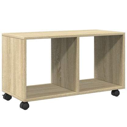 vidaXL Rolling Cabinet Sonoma Oak 72x33x42.5 cm Engineered Wood