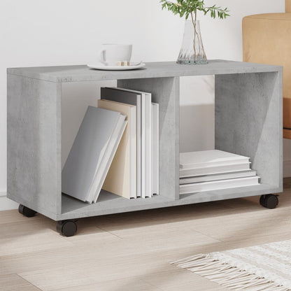 vidaXL Rolling Cabinet Concrete Grey 72x33x42.5 cm Engineered Wood