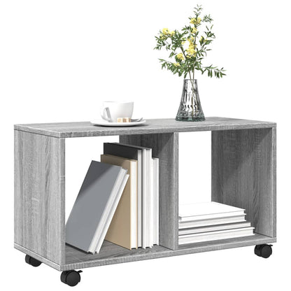 vidaXL Rolling Cabinet Grey Sonoma 72x33x42.5 cm Engineered Wood